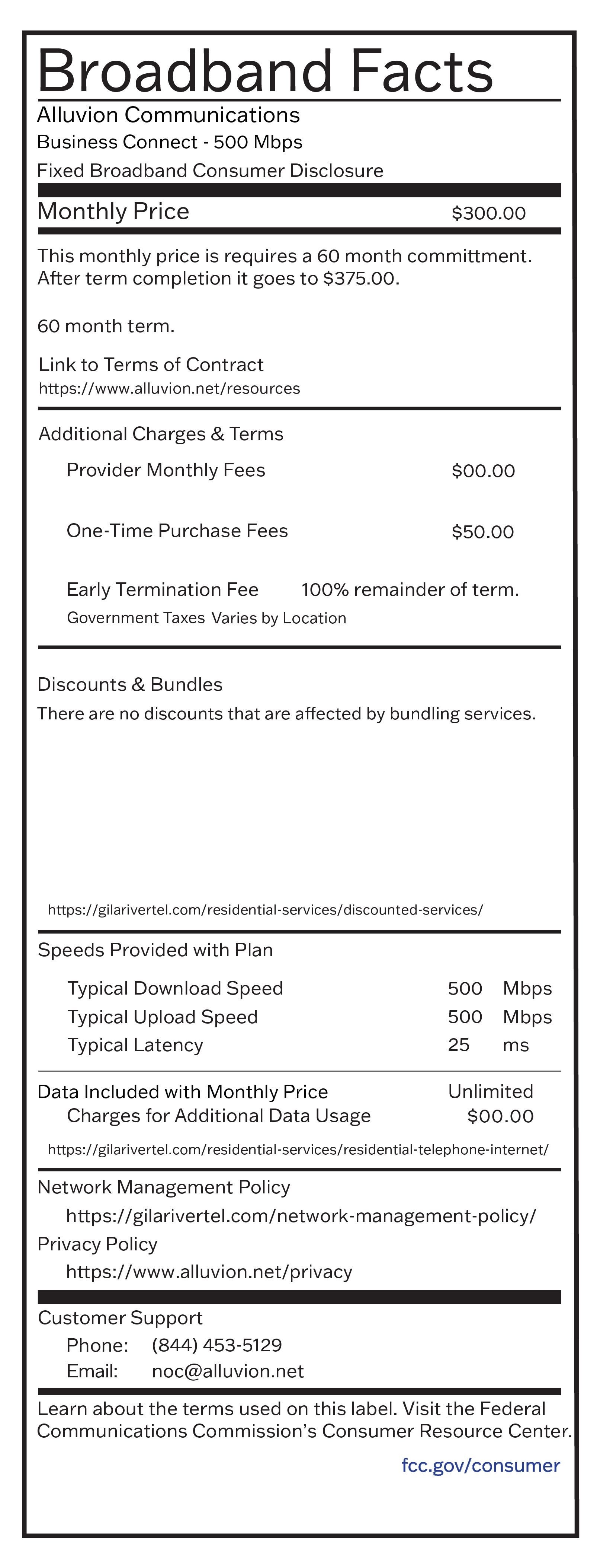 Broadband Facts - 500MBPS